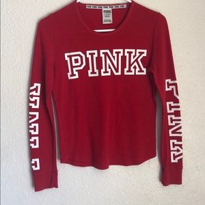 PINK red long sleeve shirt!